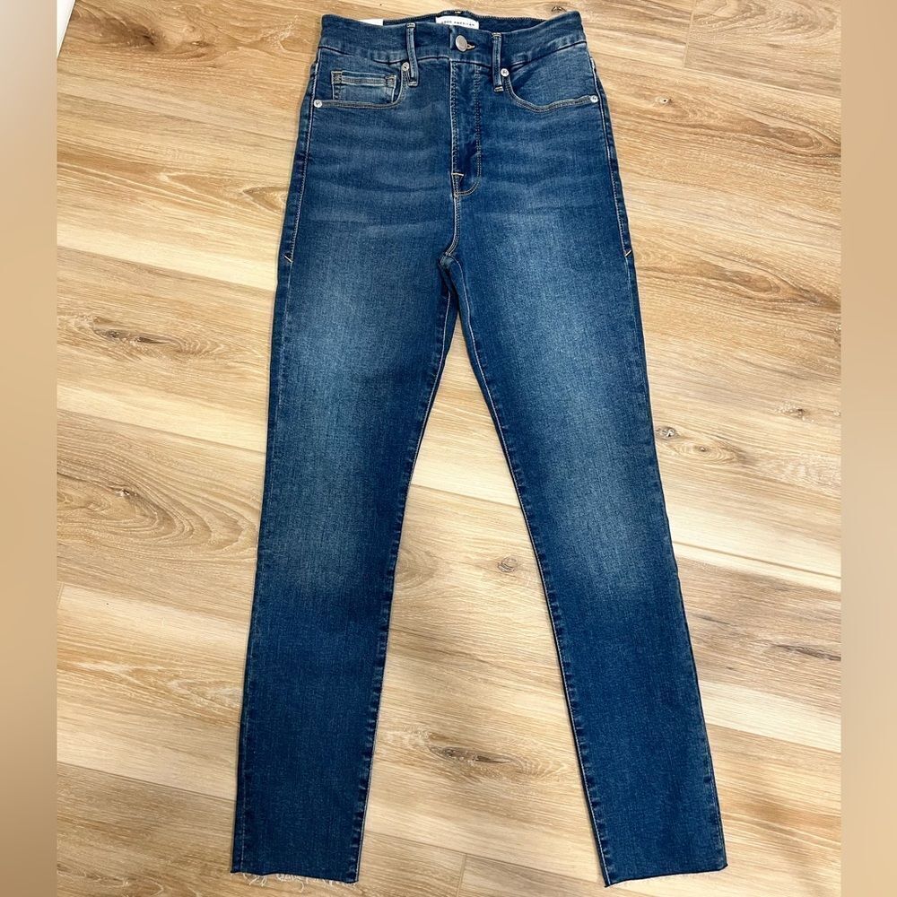 GOOD AMERICAN Good Waist Crop Skinny Jeans Size 0